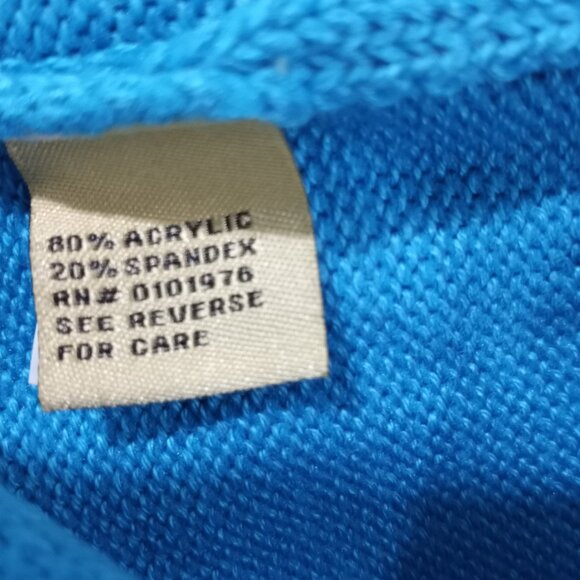 INSEARCH COLLECTION TURQUOISE ZIP UP HIGH COLLAR SWEATER MEN SIZE XL - Picture 3 of 7